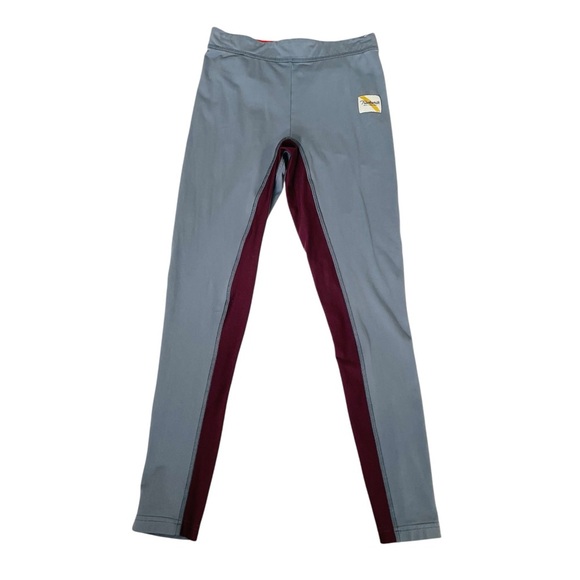 Tracksmith Running Leggings Gray and Maroon - Picture 4 of 10